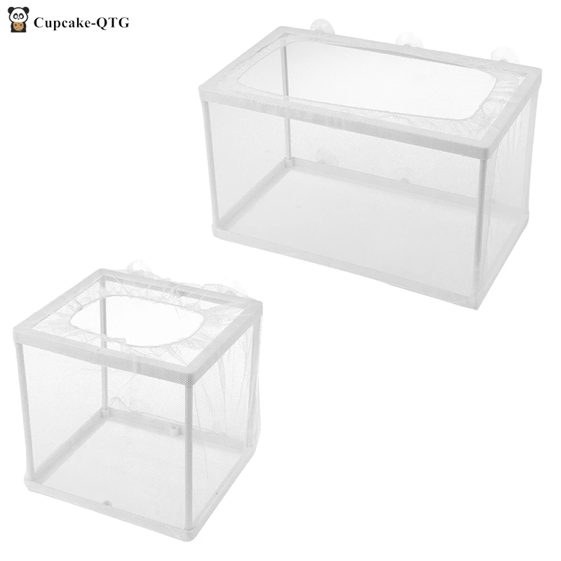1pc Fish Breeding Mesh Box for Home Aquarium Small 16*14.2*16cm, Large 26.3*15*16cm