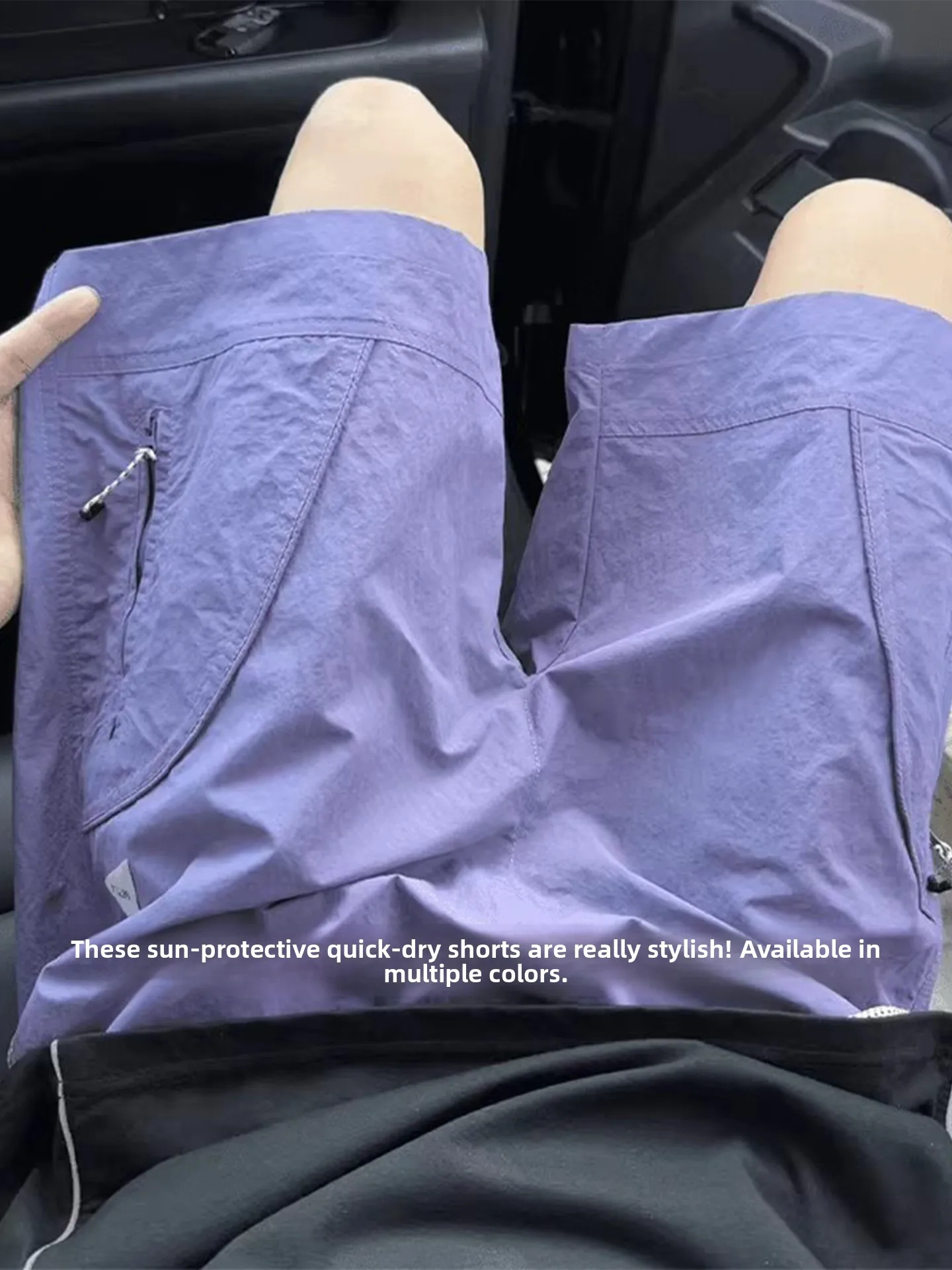 Quick Dry Outdoor Climbing Shorts Dopaamine Purple Thin Five-Quarter Length Men's Summer Shorts Casual Nylon Fabric