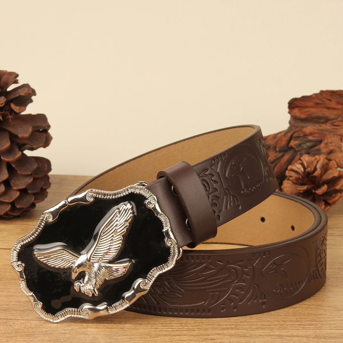 Мужской и женский джинсовый стиль в западном стиле с коровьей головой шириной 3,7 см, модный ремень с гладкой пряжкой и принтом, ремни