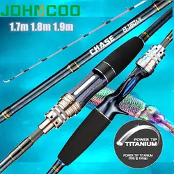 1.8m ML Boat fishing rod with Titanium tip casting fishing rod for cuttlefish Octopus Seawater Fishing rod with Fuji rings