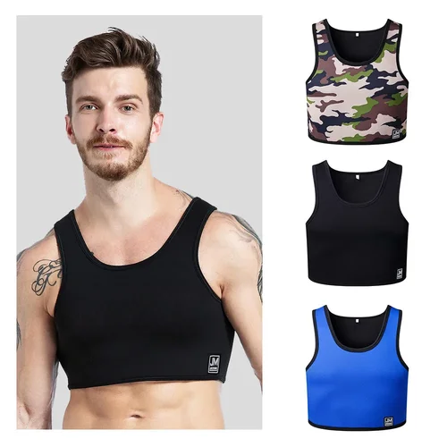 Camiseta sin mangas de neopreno para hombre, soporte para el pecho, moldeador de cuerpo, entrenador de cintura, chaleco de Sauna, sudadera, corsé, Abdomen, adelgazante, quemadura de grasa, Fitness