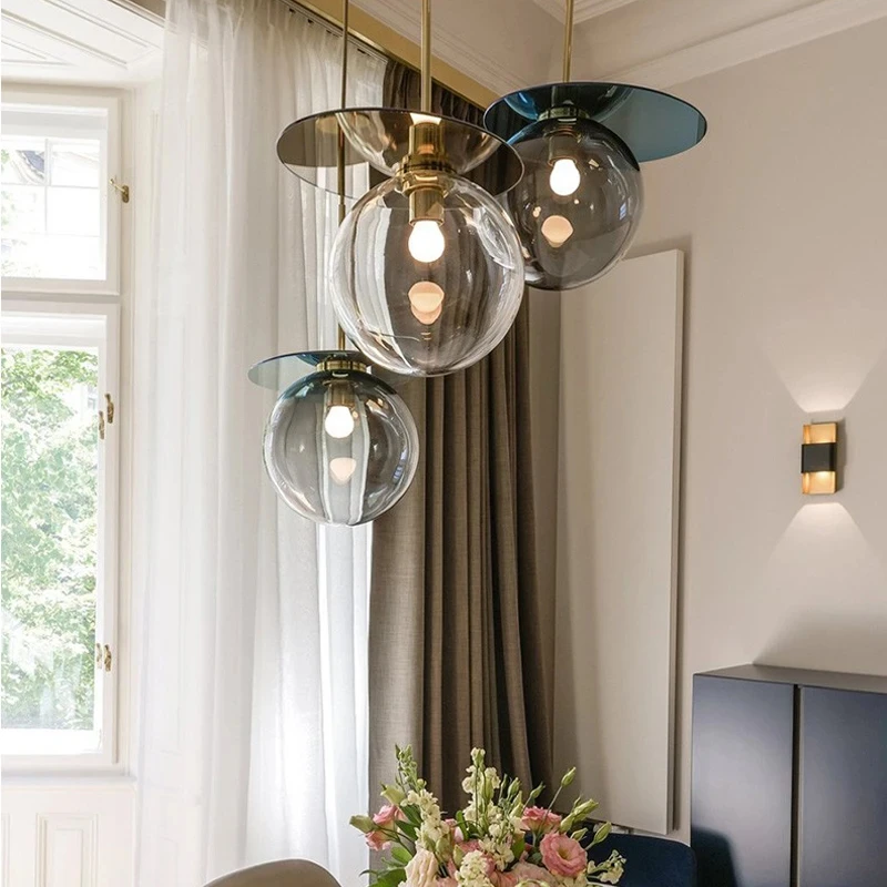 

Smoky Gray Flying Saucer Ball Free Shipping Indoor Lighting Home and Decoration Chandeliers for Dining Room Lights Bedroom
