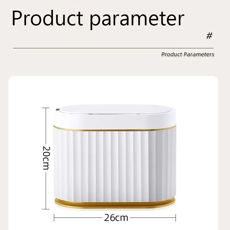 Automatic Sensor Trash Can Desk, Mini Waste Bin, Smart Induction Basket, Waterproof Bathroom Trash Can, Kitchen Wastebin, 4L