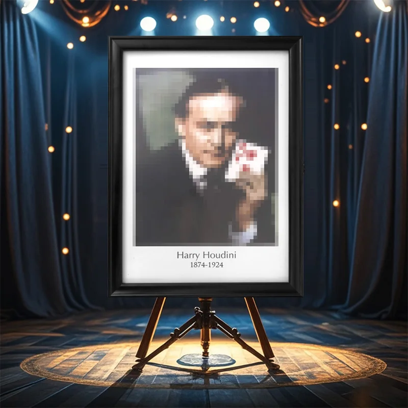 phantom-of-harry-houdini-by-adam-woog-magic-tricks-the-dini-portrait-presents-the-audience's-prophecy-phantom-portrait-illusion