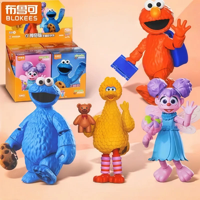 Blokees شارع سمسم ألعاب مكعبات البناء إرني بيرت إلمو كوكي مونستر بيج بيرد نموذج كرتوني تجميعها الشكل اللعب هدية #4