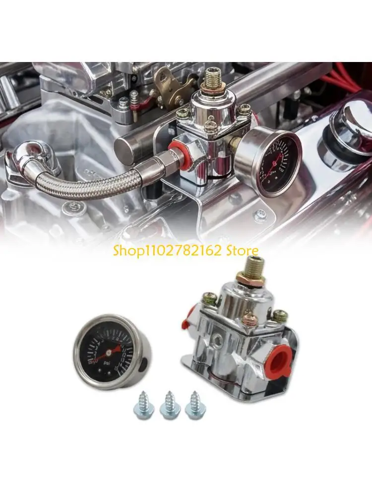 547B 1 In 2 Out Pressure Regulator with 3/8in NPT Threaded Port Layout, Adjustable Low Pressure Control for Carburetor