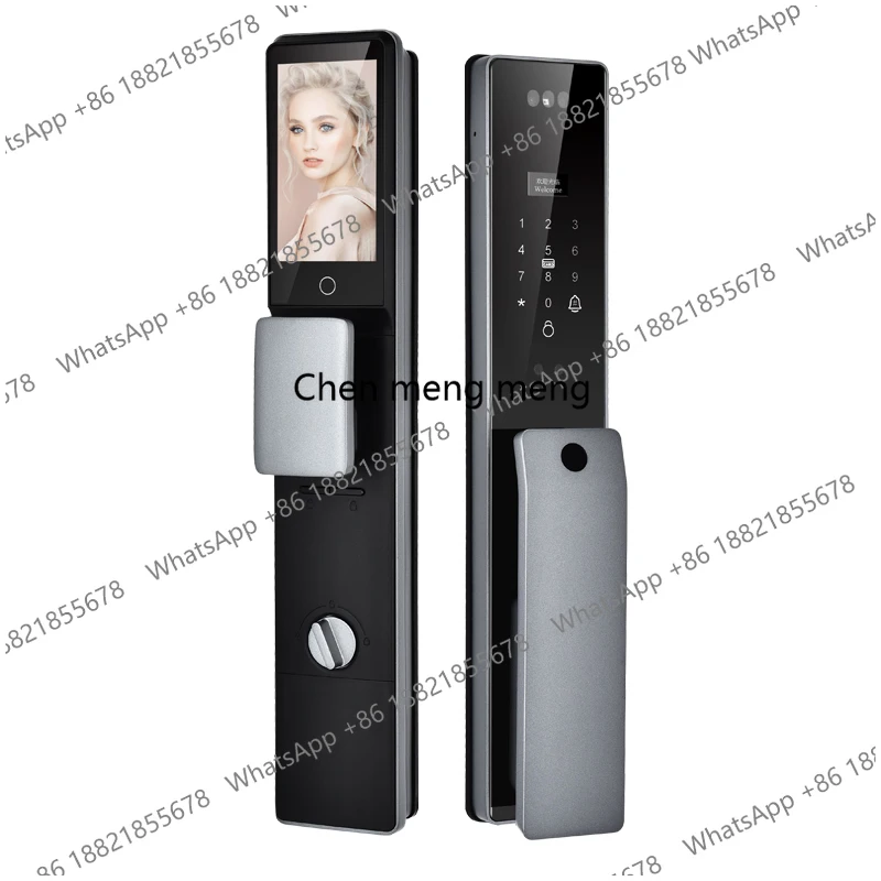 Security Face Recognition Xhome Wifi App Smart Fingerprint Intercom Door Lock with Dual Lithium Battery Matter