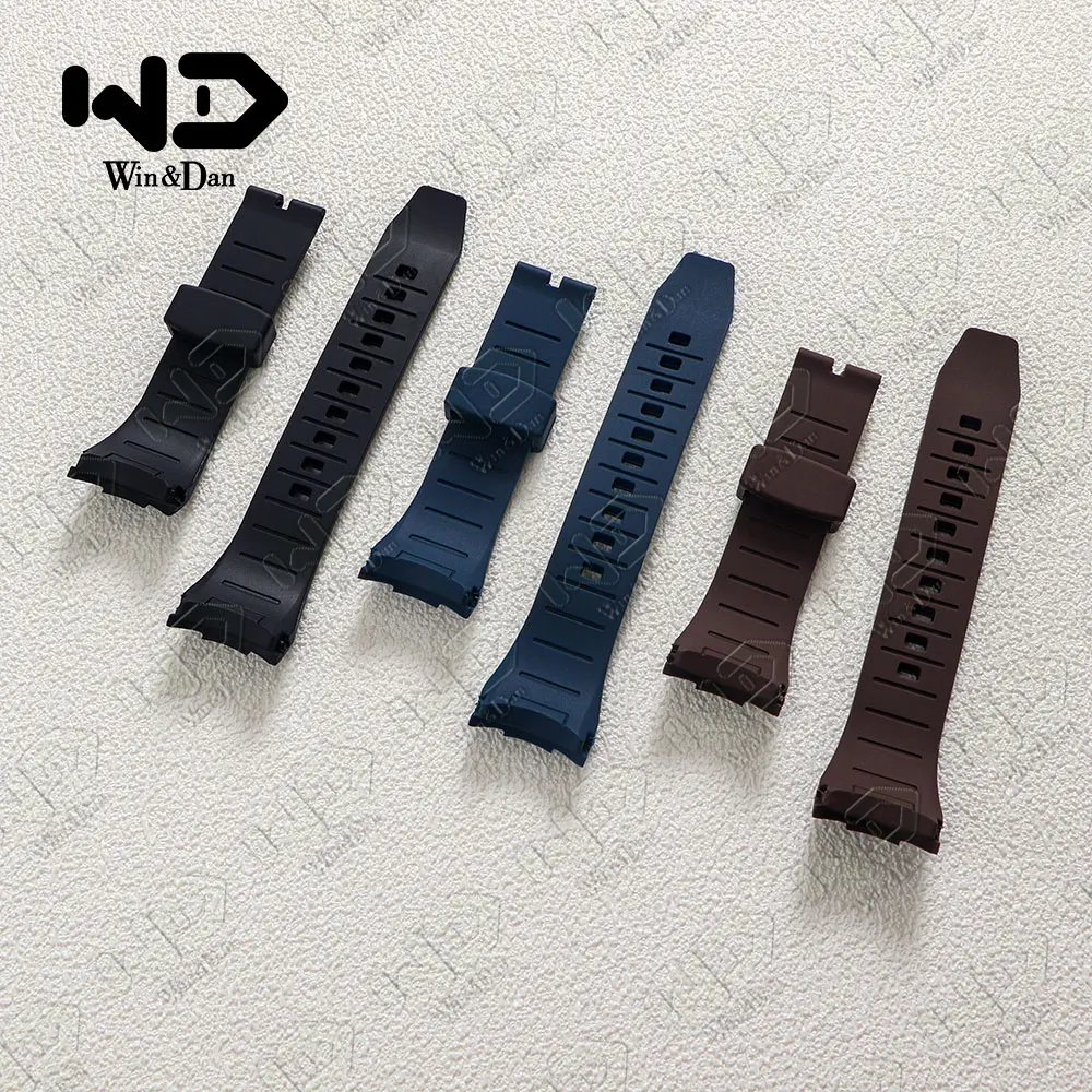 حزام رياضي من السيليكون لساعات SEIKO VELATURA/SRH 006 013 SPC007J1 SNAE17، حزام 26 مم للرجال، إكسسوارات حزام ساعة مطاطي أسود