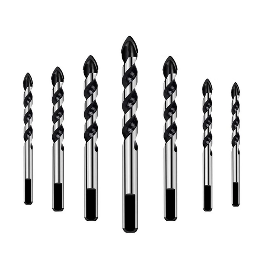 The New 1 Sets Multifunctional Twist Drill Hole Make Triangle Hex Shank Drill Bits For Ceramic Tile Concrete Glass Marble Etc.