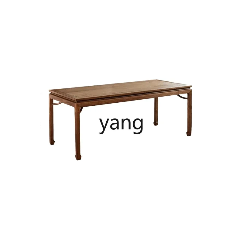

LTT black walnut tea table new Chinese desk living room home solid wood kung fu tea table