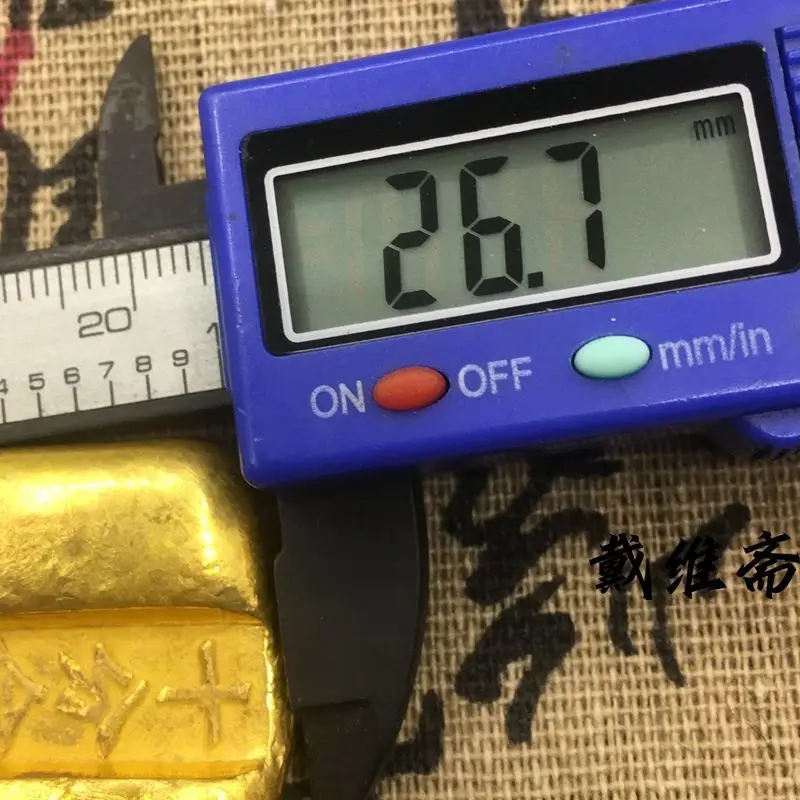 Nostalgic simulation gold ingot pure copper gilt ten gold nuggets lucky gold cakes old objects antiques miscellaneous