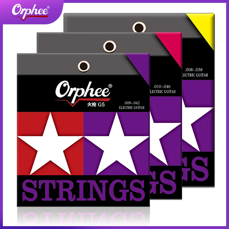Orphee 4 Strings Electric Guitar Strings Fire Lock Series Nano Coating Hexagonal Core Nickel Guitar Strings Electric Guitar Part