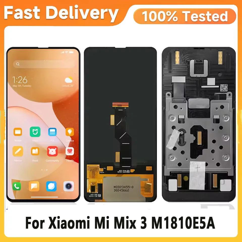 Дисплей TFT/Super AMOLED Mix 3 для Xiaomi Mi Mix 3 M1810E5A, ЖК-экран с сенсорным управлением и рамкой в сборе для Mix3 LCD