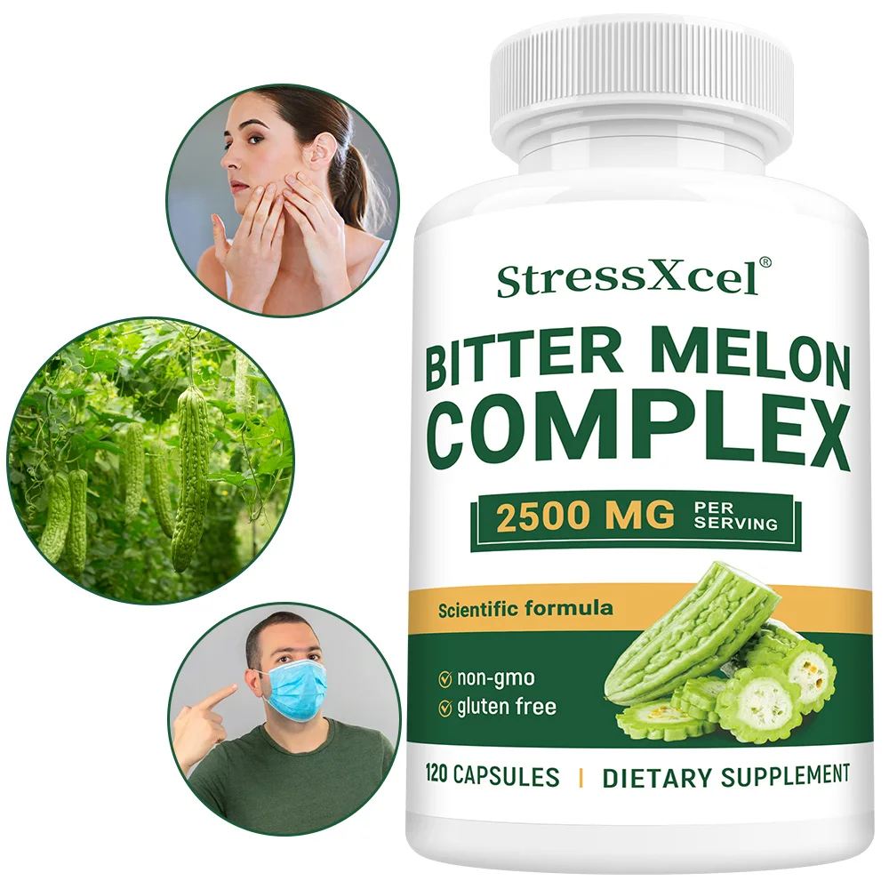 

Organic Bitter Melon Extract Capsules, Balances Blood Sugar, Promotes Skin Health, Help Digestion and Glucose Metabolism