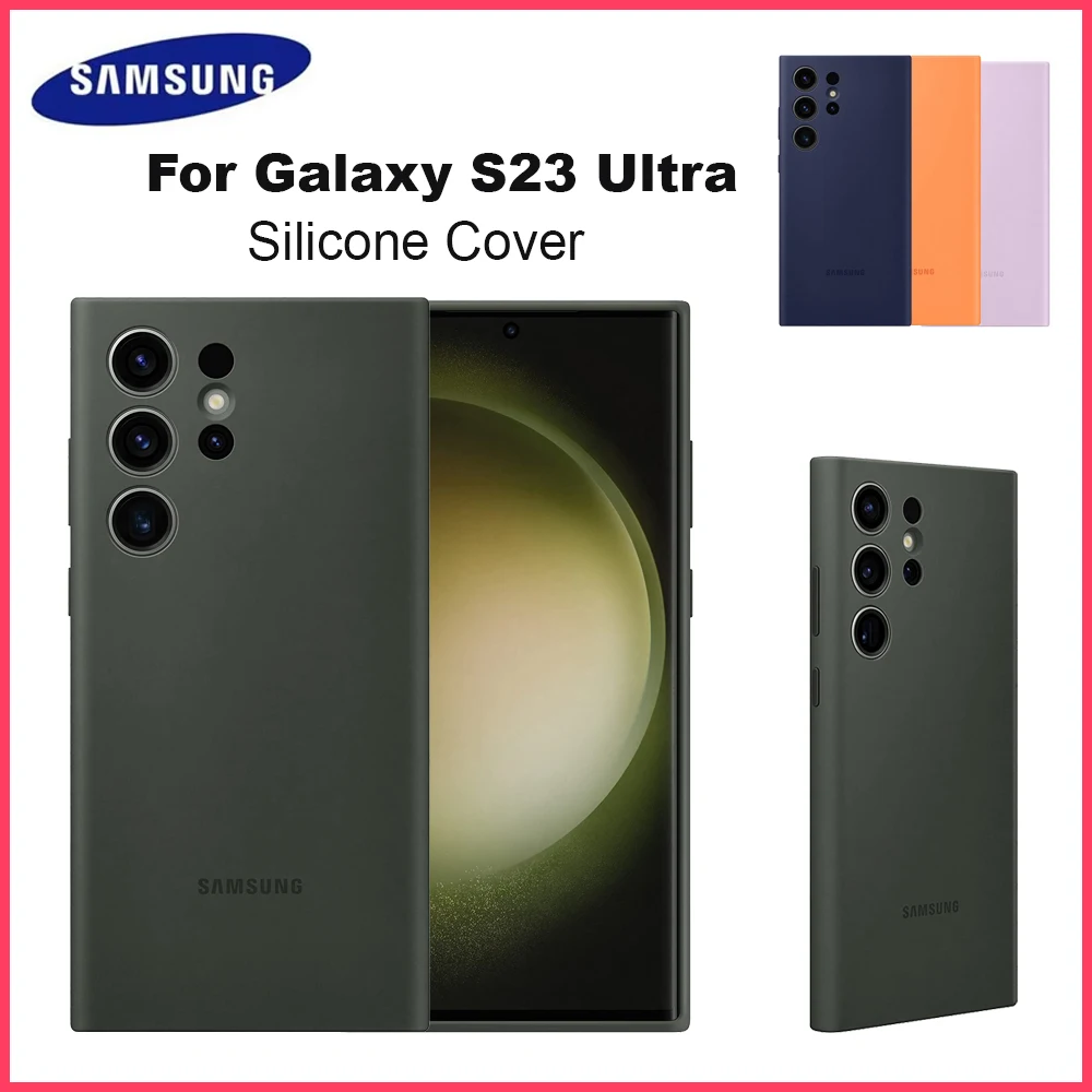 

Original Samsung Galaxy S23 Ultra Silicone Cover EF-PS918 Luxury Soft Touch Anti-Shock Silicone Phone case for Galaxy S23Ultra