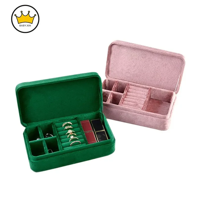 

Velvet Portable Travel Necklace Ring Jewelry Box Earrings Bracelet Organizer Jewelry Box Joyeros Organizador De Joyas