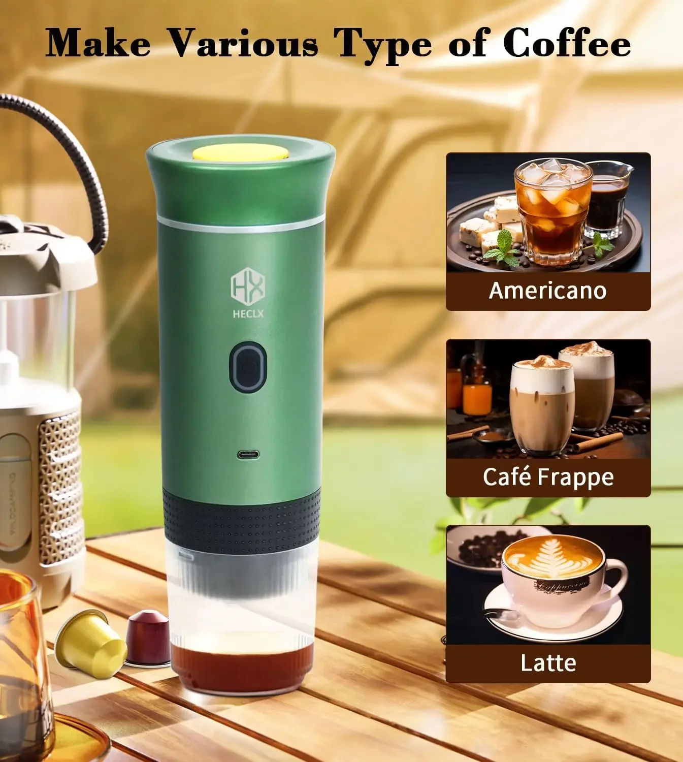 Máquina de café expresso portátil para viagens, picopresso cafetera portatil viagem acampamento máquina de café expresso bateria operado