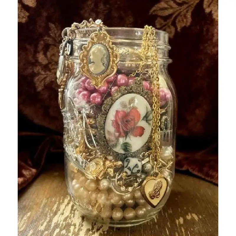 جرة غامضة للمجوهرات الذهبية مكونة من 2026-45 قطعة - صندوق مفاجآت على الطراز العتيق كنوز يمكن ارتداؤها وهدية من نوع واحد للنساء #1