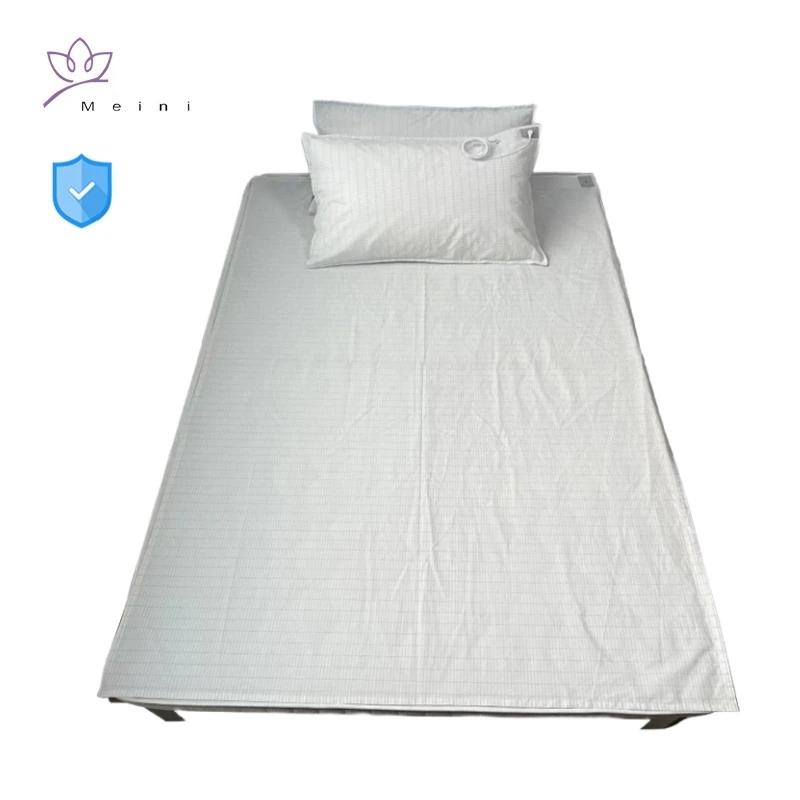 

Silver fiber cotton anti-static bed sheet metal fiber conductive cloth electromagnetic radiation protection earthing bed sheet