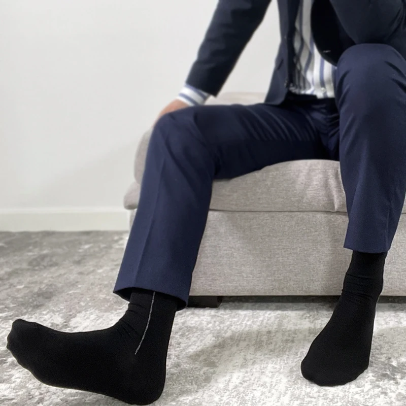 Dress Socks Men\'s Formal Business Black Socks Men Cotton Dress Socks Fashion Men\'s Black Dress Socks Male Suit Black Socks