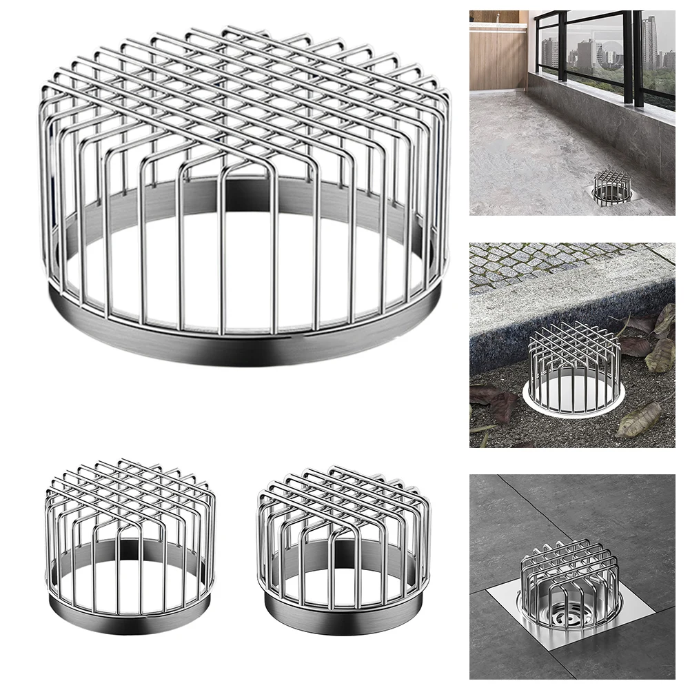 Rooftop Floor Drain Mesh 304 Stainless Steel Gutter Guard Mesh Balcony Floor Drain Outdoor Drain Pipe Anti-blocking Mesh