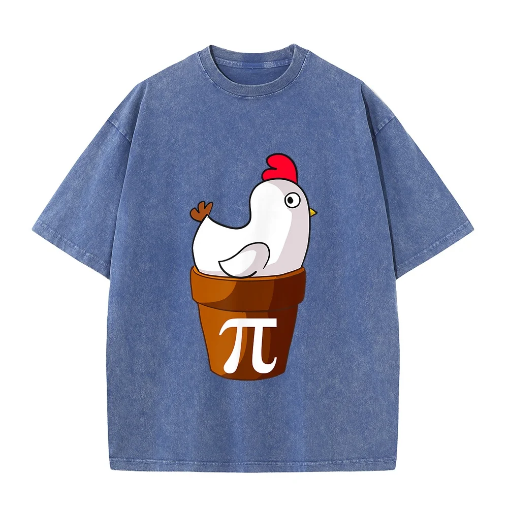 Chicken Pot Pi T-Shirt Unisex Black Short Sleeve Small Classic Fit Novelty T-Shirts Y2k Clothes 티셔츠 Tee Humor Shirt