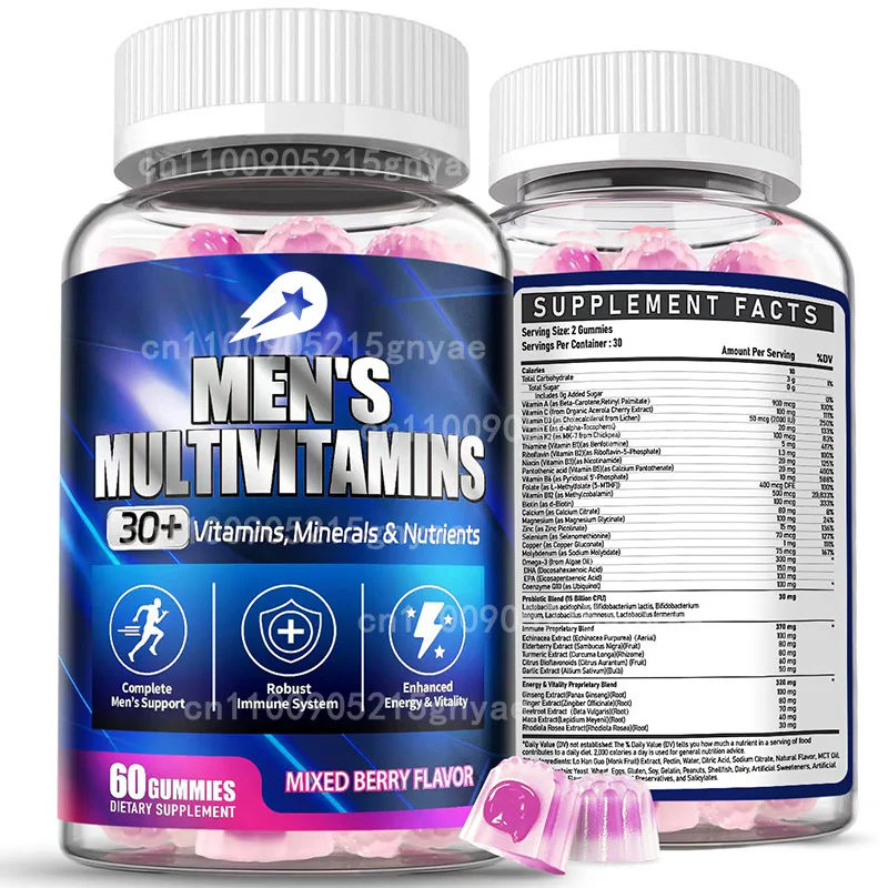 Daily Multivitamin & Mineral Supplement (Efficient) | 60 Easy-to-Swallow Capsules - Natural Energy, Vegetarian