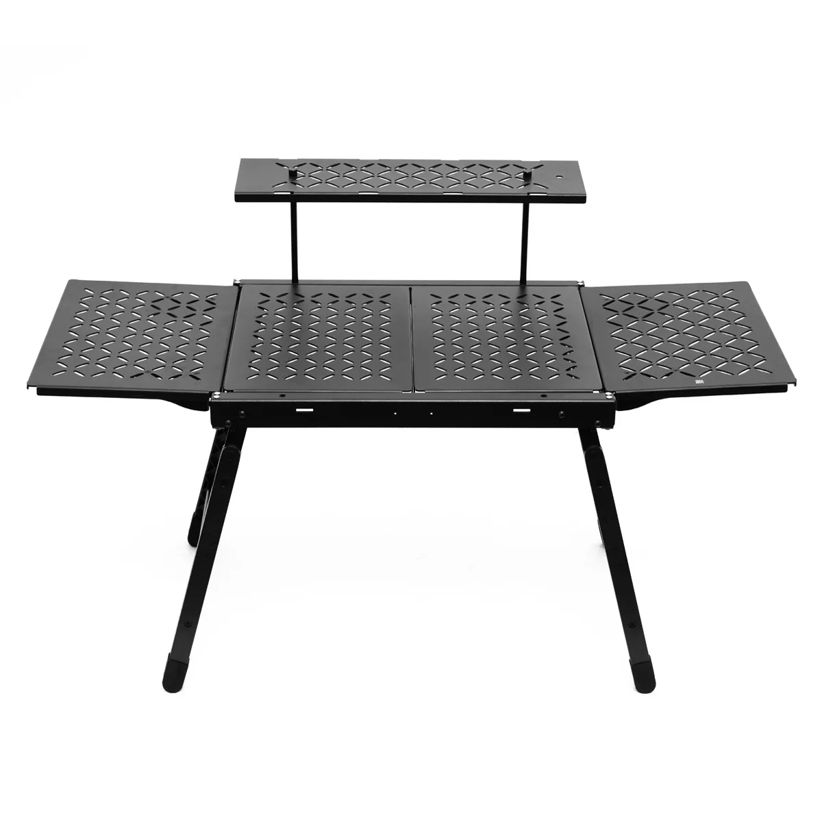 Outdoor camping storage table Multi-functional portable combination table two-unit folding table