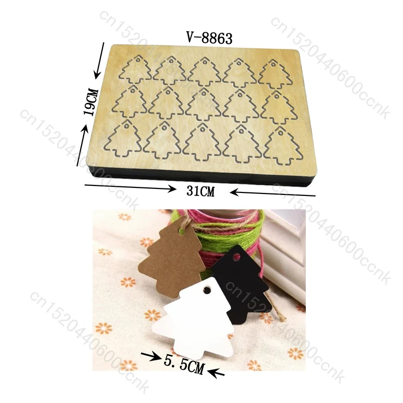 

Деревянные штампы для рождественской елки, вырубные штампы, скрапбукинг, несколько размеров, V-8863, новые