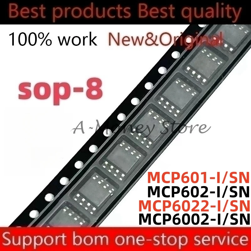 

(10pcs)MCP601 MCP602 MCP6022 MCP6002 MCP601-I/SN MCP602-I/SN MCP6022-I/SN MCP6002-I/SN sop-8