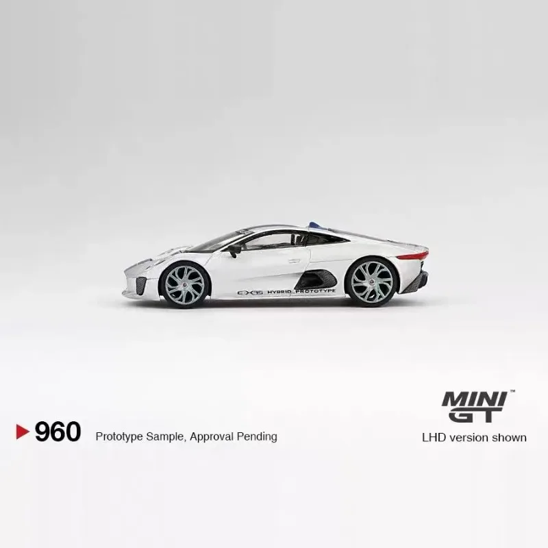 MINI GT 1:64 Jaguar CX75 modello di auto in lega di simulazione pressofusa, giocattolo per ragazzi, ornamento da collezione per adulti.