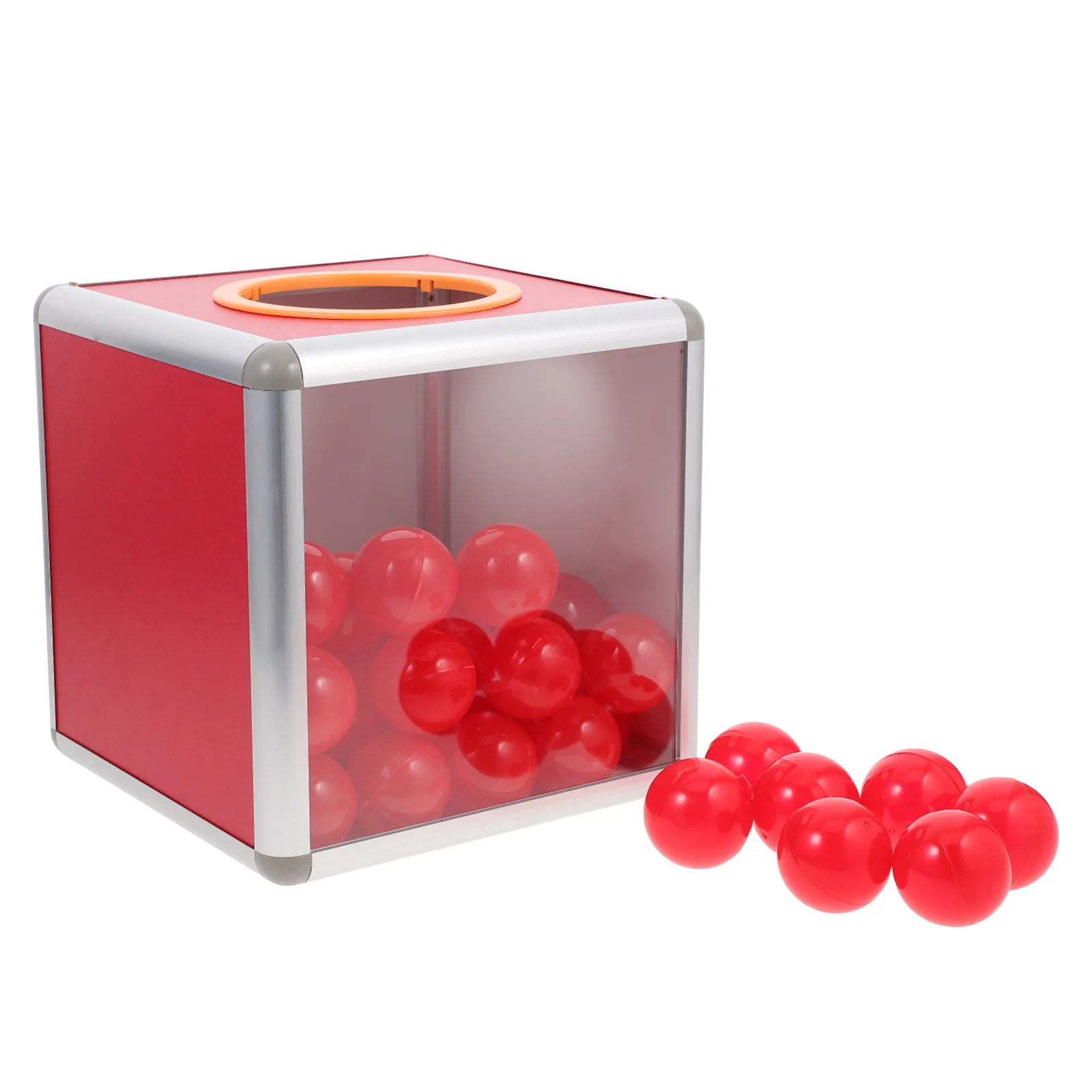 50pcs Lottery Boxes Square Raffle Ball Box 20Cm Red Multifunctional Ticket Voting Donation Storage Container For Fundraising