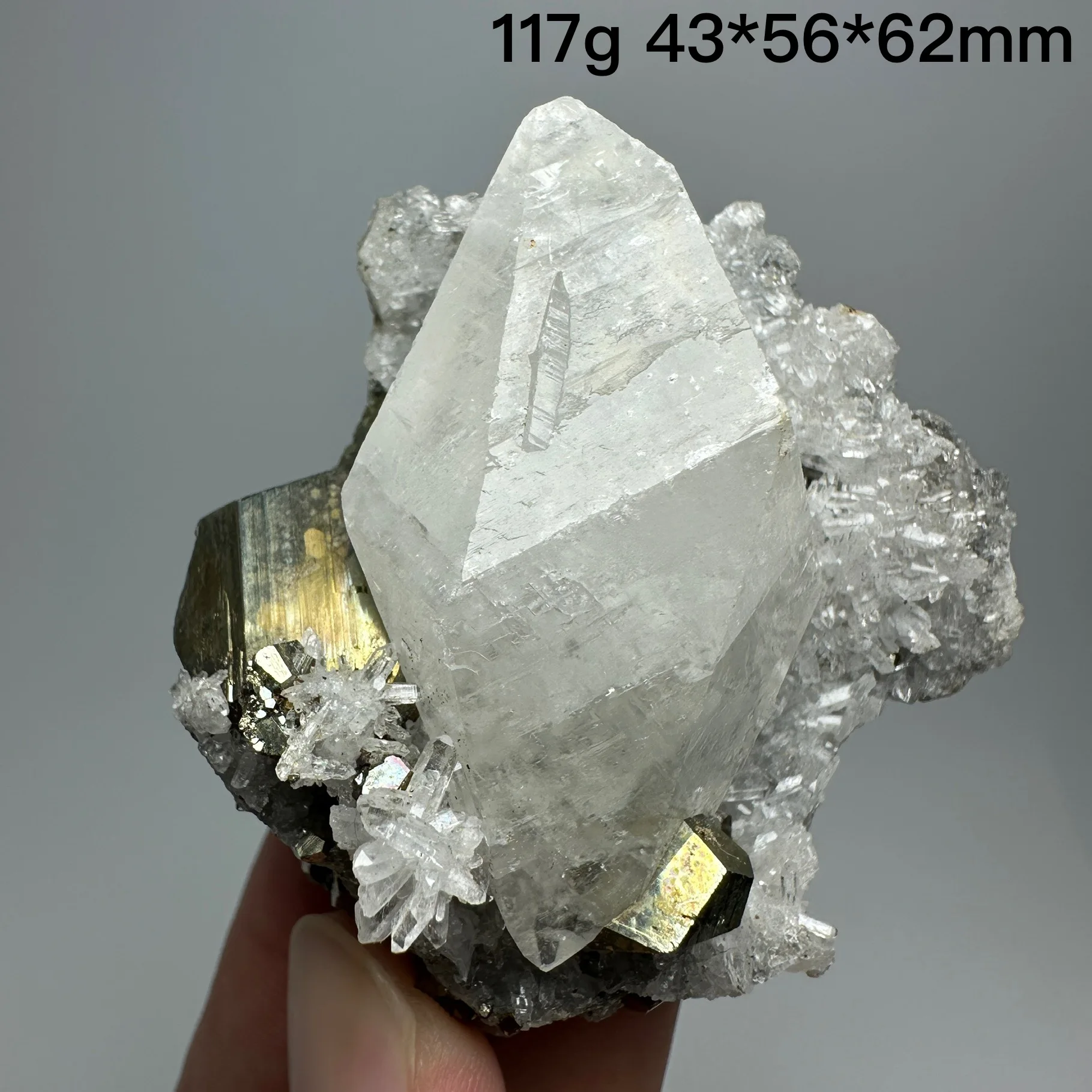 Натуральный Мьянма Додекаэдрон пирит и кристалл Симбиотический минеральный образец + целебные кристаллы кварца и камни рок