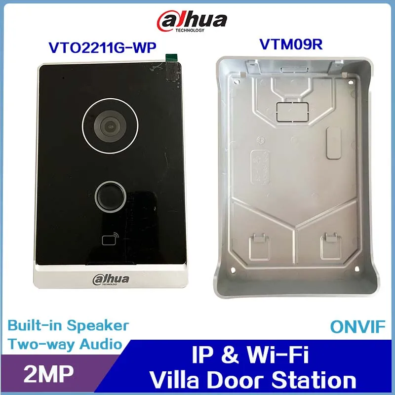 

Dahua VTO2211G-WP IP и Wi-Fi дверная станция для виллы и VTM09R дождевик для поверхностного монтажа