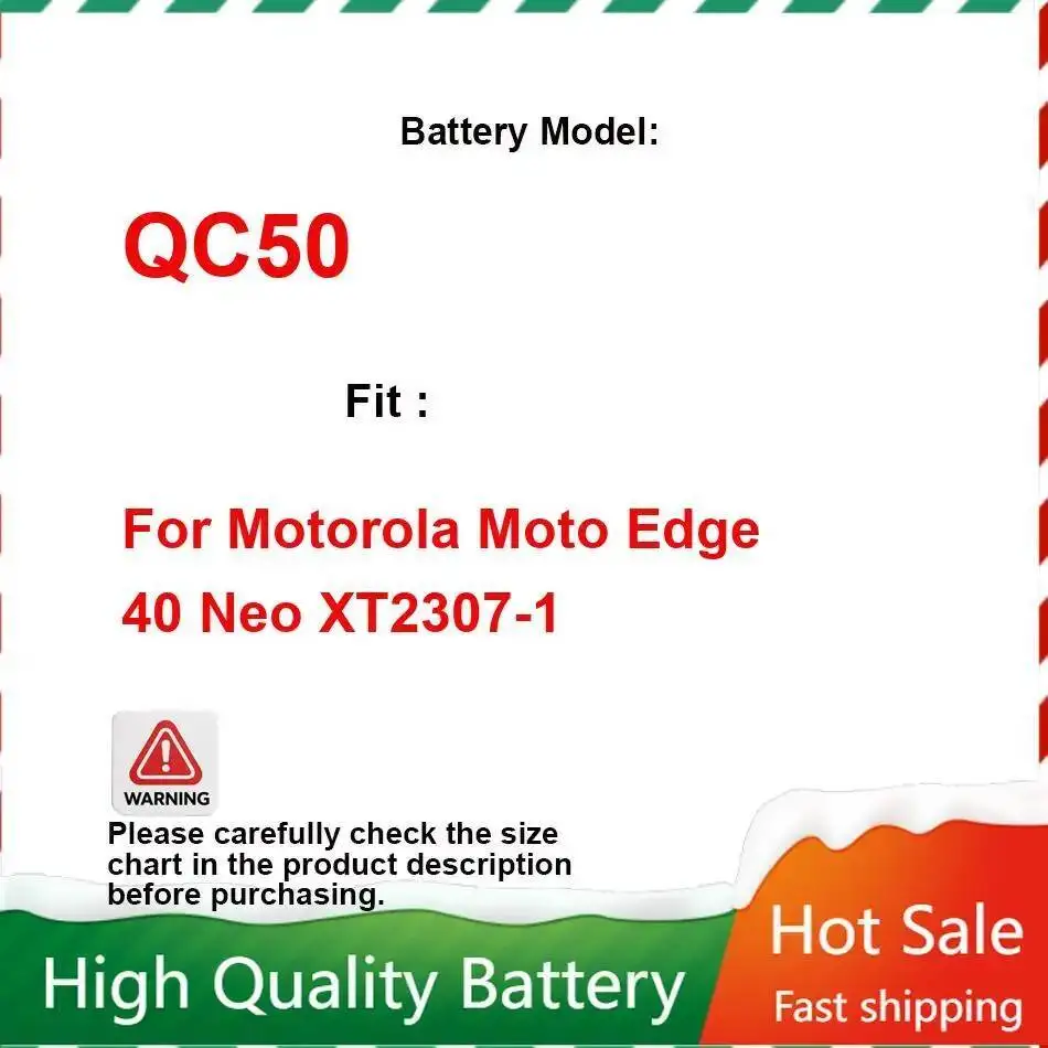 

Rapid Charging QC50 High Quality For Motorola Moto Edge 40 Neo XT2307-1 Mobile Phone Battery 5000Mah