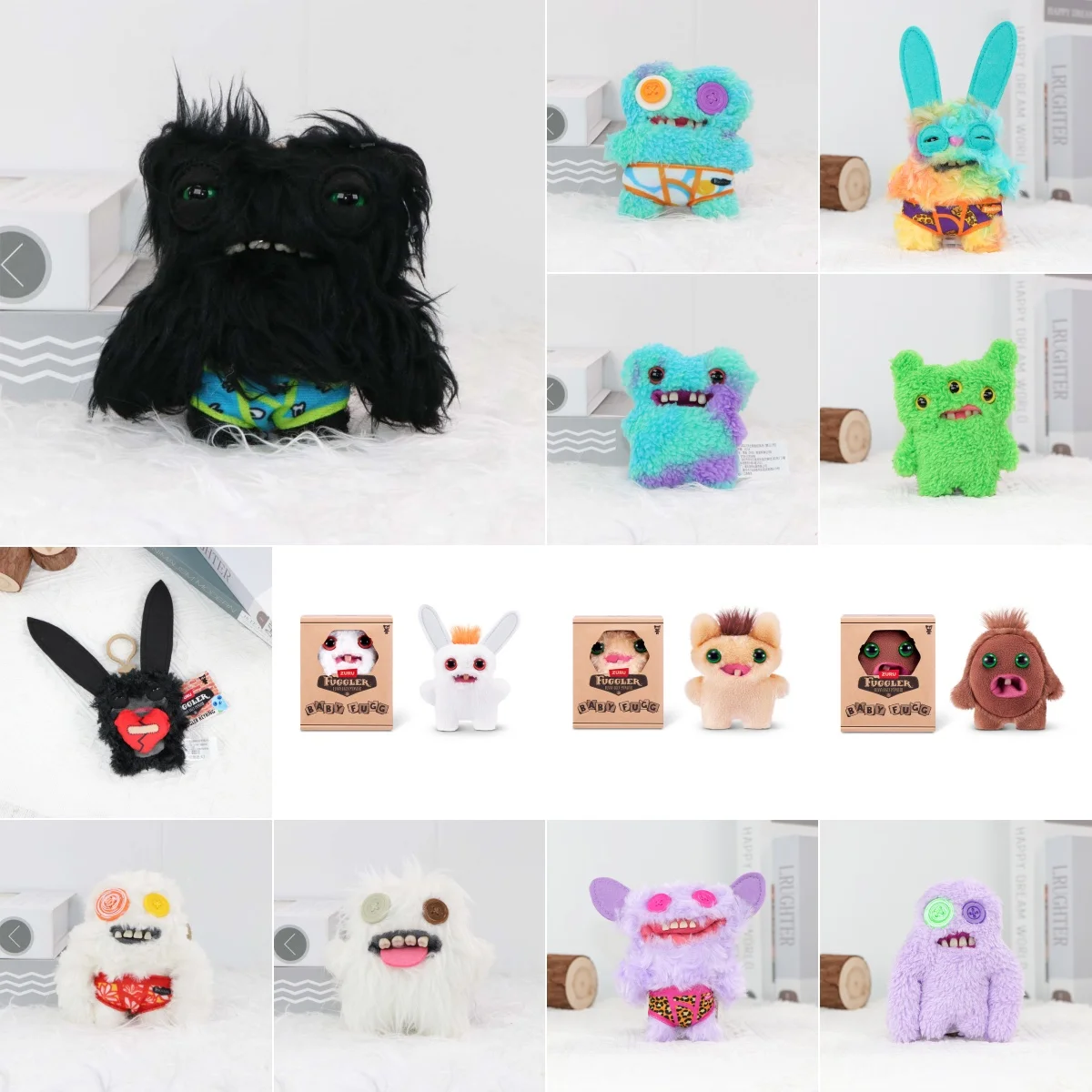 

Fuggler Ugly Cute Monster Plush, 4inch Collectible Stuffed Toy, Funny Hairy Alien Doll for Fans Gift
