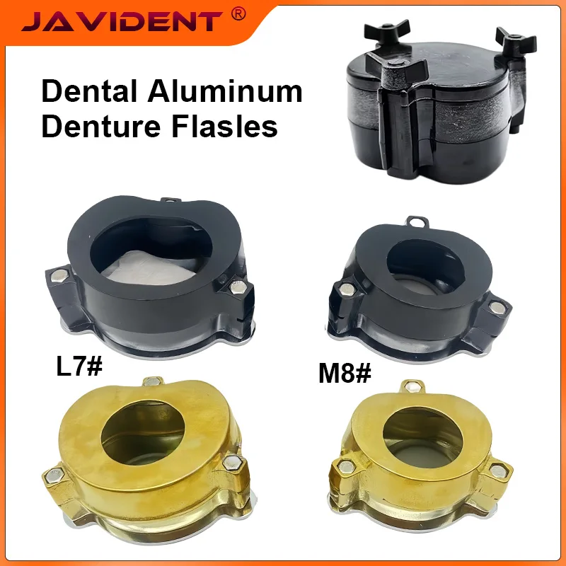 Dental Tooth Boiled Box Multi-sizes Denture Boiled Flask Sterilizable Box Dental Lab Tooth Compress Press Dental Pressing Trays