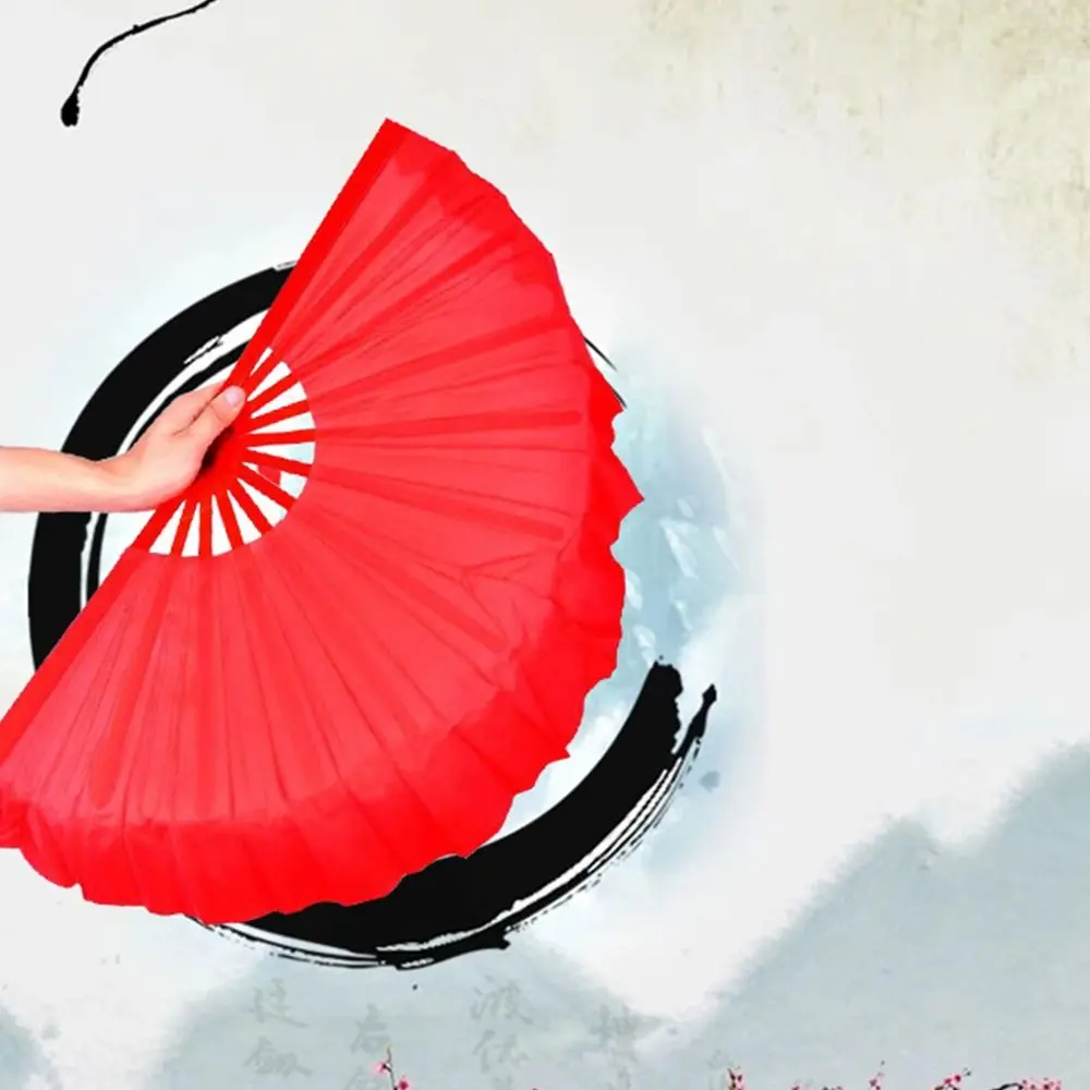 Hot Sell Long Imitation Gradient Color Rayon Silk Fans Long Silk Fans Belly Dancing Fan Silk Fans