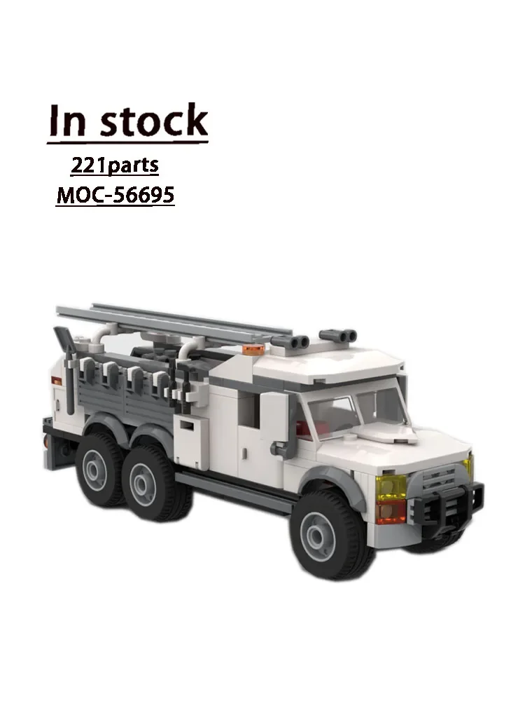 MOC-56695 Heavy Duty Service Truck Splicing Assembly Building Block Model MOC Creative Educational Kids Birthday Toy Gift