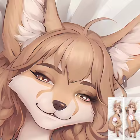 DIY Personalized Anime Khiara Fluffy Furry Orcus Dakimakura Pillowcase Hugging Body Bed Pillow Cover Case Double-sided Print