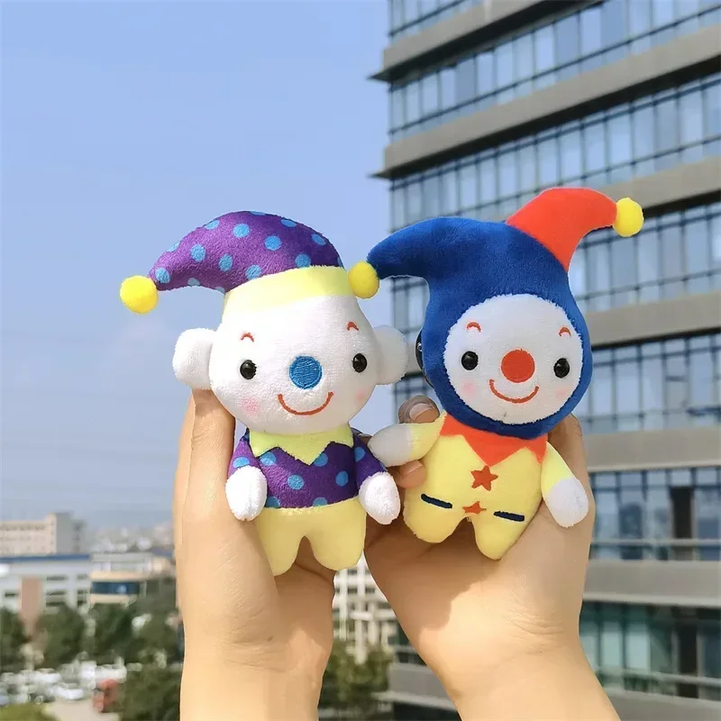 Circus Clown Doll Cartoon Creative Funny Person Plush Toy Stuffed Small Key Chain Pendant Girls Birthday Gift Christmas Present