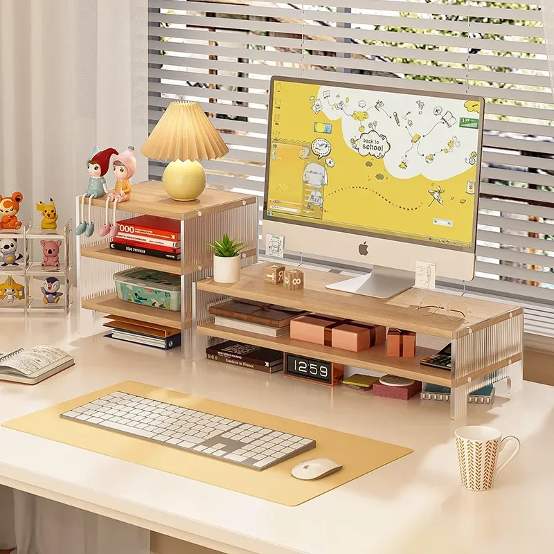 Multi-functional Computer Height Rack Monitor Bracket Desktop Storage Shelf Desk Shelf