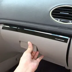 Car Stainless Steel Car Glove Box Decoration Trim Glovebox Cover Sticker for Ford Focus 2 MK2 2005 - 2011