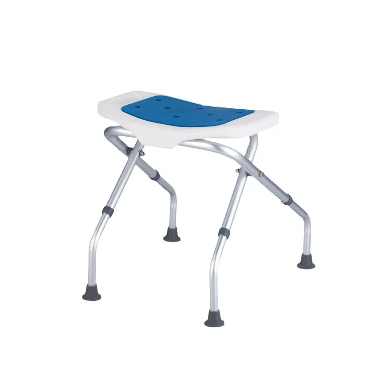 Elderly Bath Aid Seat Without Back Chair Height Adjustable Non Slip Seat Disabled Elderly Pregnancy Foldable Stool for Shower