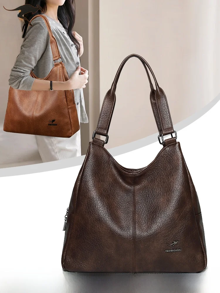 retro-genuine-leather-handbag-women's-fashion-commuting-soft-leather-single-shoulder-handbag-high-end-elegant-travel-bag