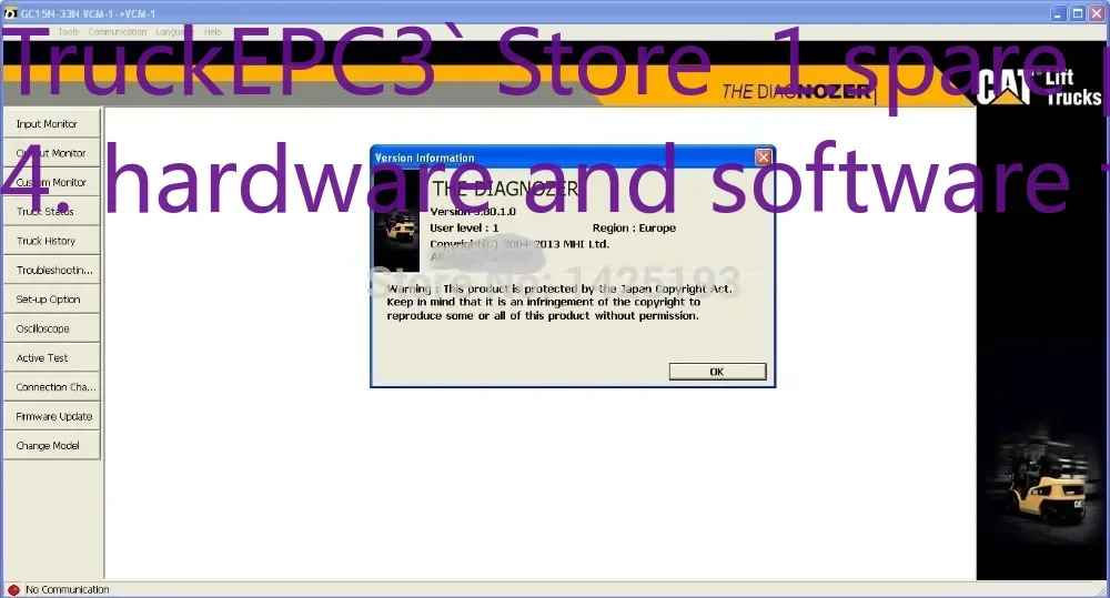 

TruckEPC3 Cat Lift Trucks Diagnozer 4.04+трещина