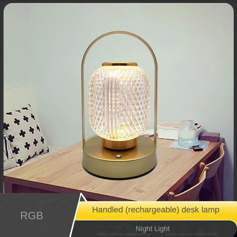 16 color RGB Outdoor Camping Lamp Nordic Hand-Held Desk Lamp Bedroom Bedside LED Table Lamp Usb Charging Camping Night Light