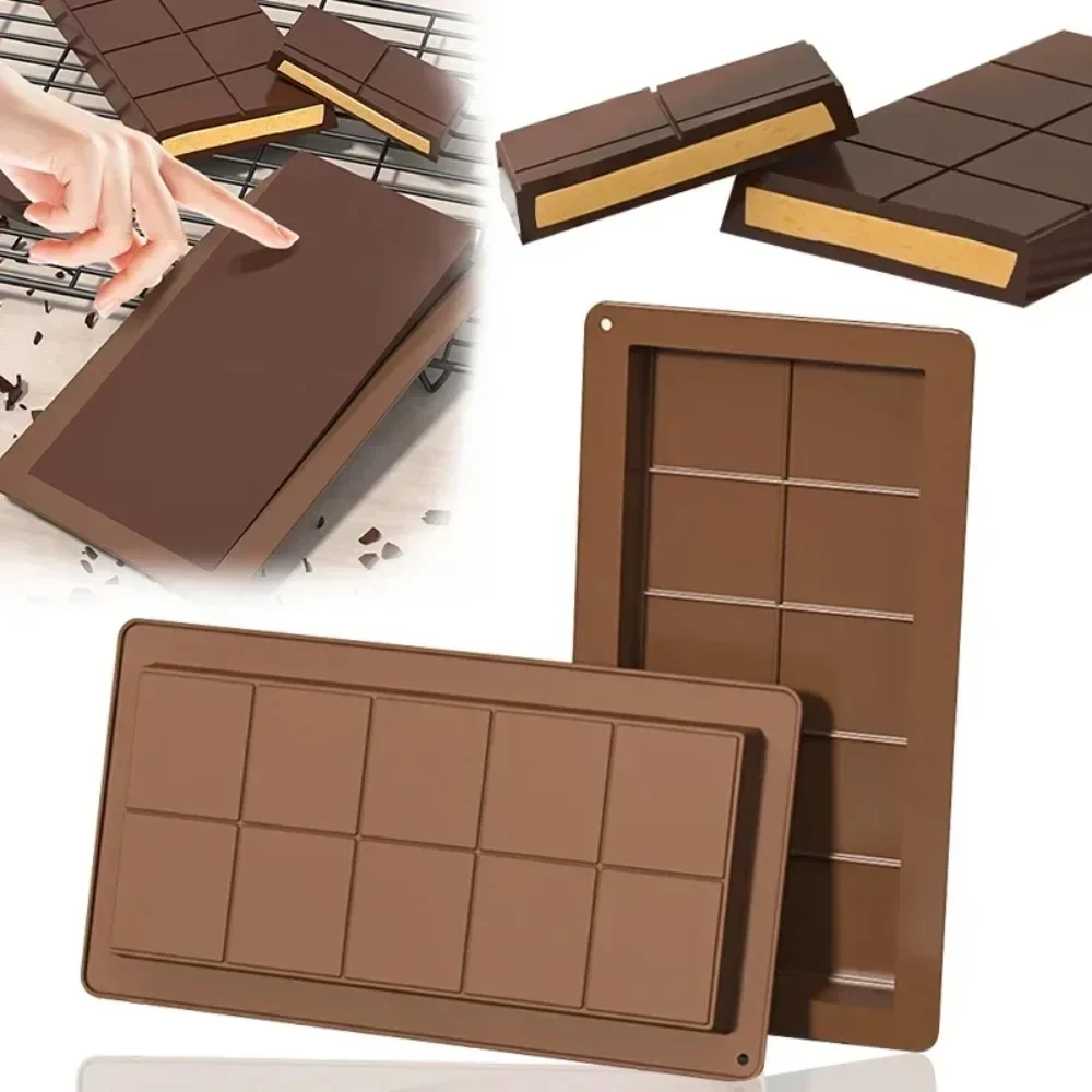 

Chocolate Bar Silicone Molds Break Apart Wax Melt Mould Durable Rectangle Chocolate Baking Mold DIY Kitchen Cake Molds Leaf mold