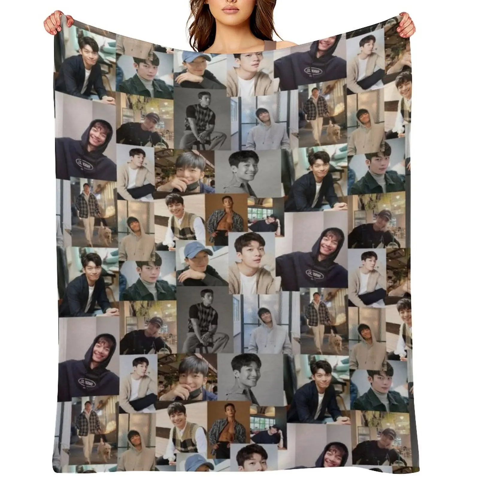 

Wi Ha-Joon Throw Blanket Soft Beautifuls Flannel Fabric Flannel Blankets