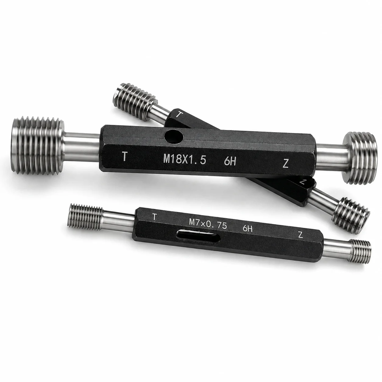 M52-M59 6H Metric Fine Thread Plug Gauge GO/NO GO Precision Internal Thread Gauge for Screw Thread Measuring and Testing Tool
